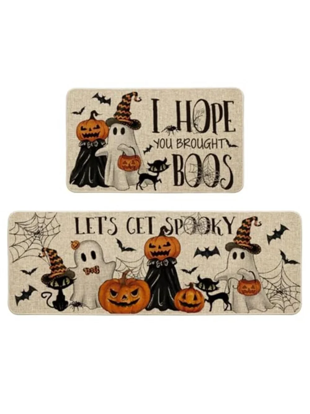 Mode Spider Web Halloween Kitchen Mats Set of 2-17x29+17x47
